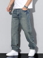 Gregory | Men's Cotton-Blend Pants in Solid Colour, Relaxed-Fit Jeans | Everlasting Boutique