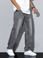 Gregory | Men's Cotton-Blend Pants in Solid Colour, Relaxed-Fit Jeans | Everlasting Boutique