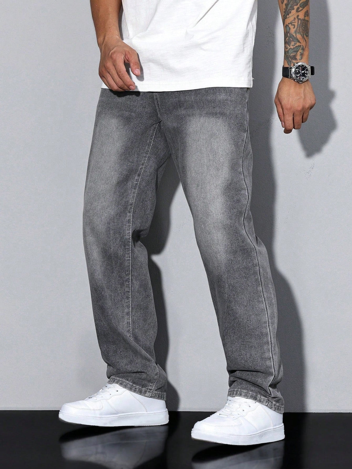 Gregory | Men's Cotton-Blend Pants in Solid Colour, Relaxed-Fit Jeans | Everlasting Boutique