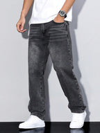 Gregory | Men's Cotton-Blend Pants in Solid Colour, Relaxed-Fit Jeans | Everlasting Boutique