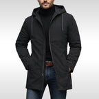 Hans | Men's Weatherproof Coat with Padding, Modern Winter Coat | Everlasting Boutique | Black