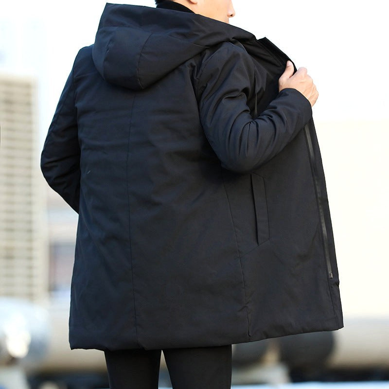 Hans | Men's Weatherproof Coat with Padding, Modern Winter Coat | Everlasting Boutique | Black