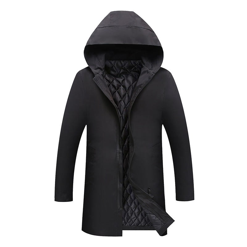 Hans | Men's Weatherproof Coat with Padding, Modern Winter Coat | Everlasting Boutique | Black