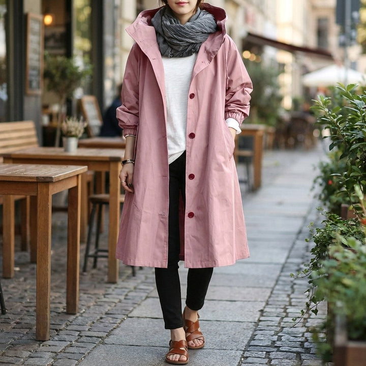Harriet | Women's Relaxed-Fit Waterproof Jacket, Hooded Rain Coat | Everlasting Boutique