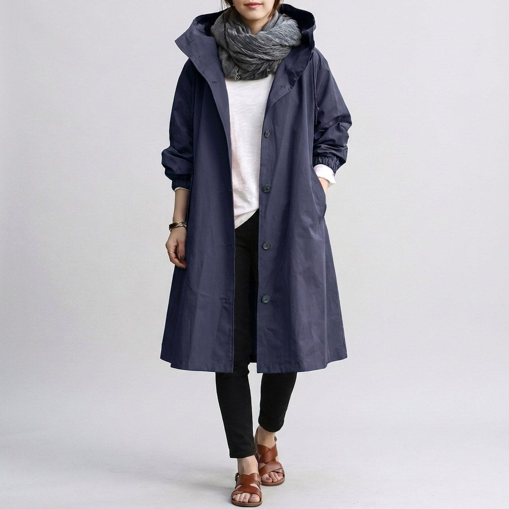 Harriet | Women's Relaxed-Fit Waterproof Jacket, Hooded Rain Coat | Everlasting Boutique