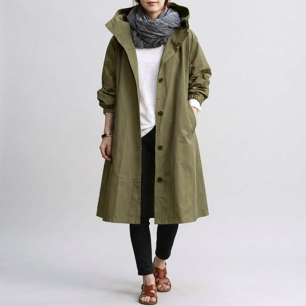 Harriet | Women's Relaxed-Fit Waterproof Jacket, Hooded Rain Coat | Everlasting Boutique