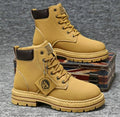Harry | Men's Leather Lace-Up Work Boots, High-Top Construction Boots | Everlasting Boutique | Brown
