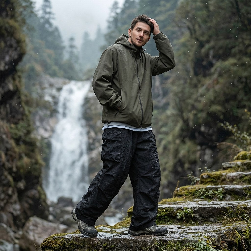 Harry | Men's Waterproof Cargo Trousers, Loose-Fit Technical Walking Trousers | Everlasting Boutique
