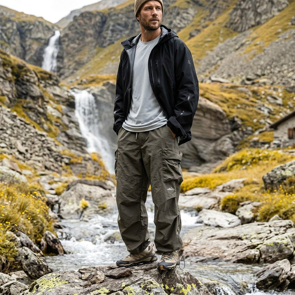 Harry | Men's Waterproof Cargo Trousers, Loose-Fit Technical Walking Trousers | Everlasting Boutique