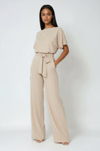 Heidi | Women's Wide-Leg Jumpsuit with Waist Tie – an Elegant One-Piece | Everlasting Boutique