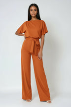 Heidi | Women's Wide-Leg Jumpsuit with Waist Tie – an Elegant One-Piece | Everlasting Boutique