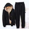 Helena | Women's Fleece-Lined Hoodie Jogger Tracksuit, Warming Set of Hoodie and Joggers | Everlasting Boutique | Black