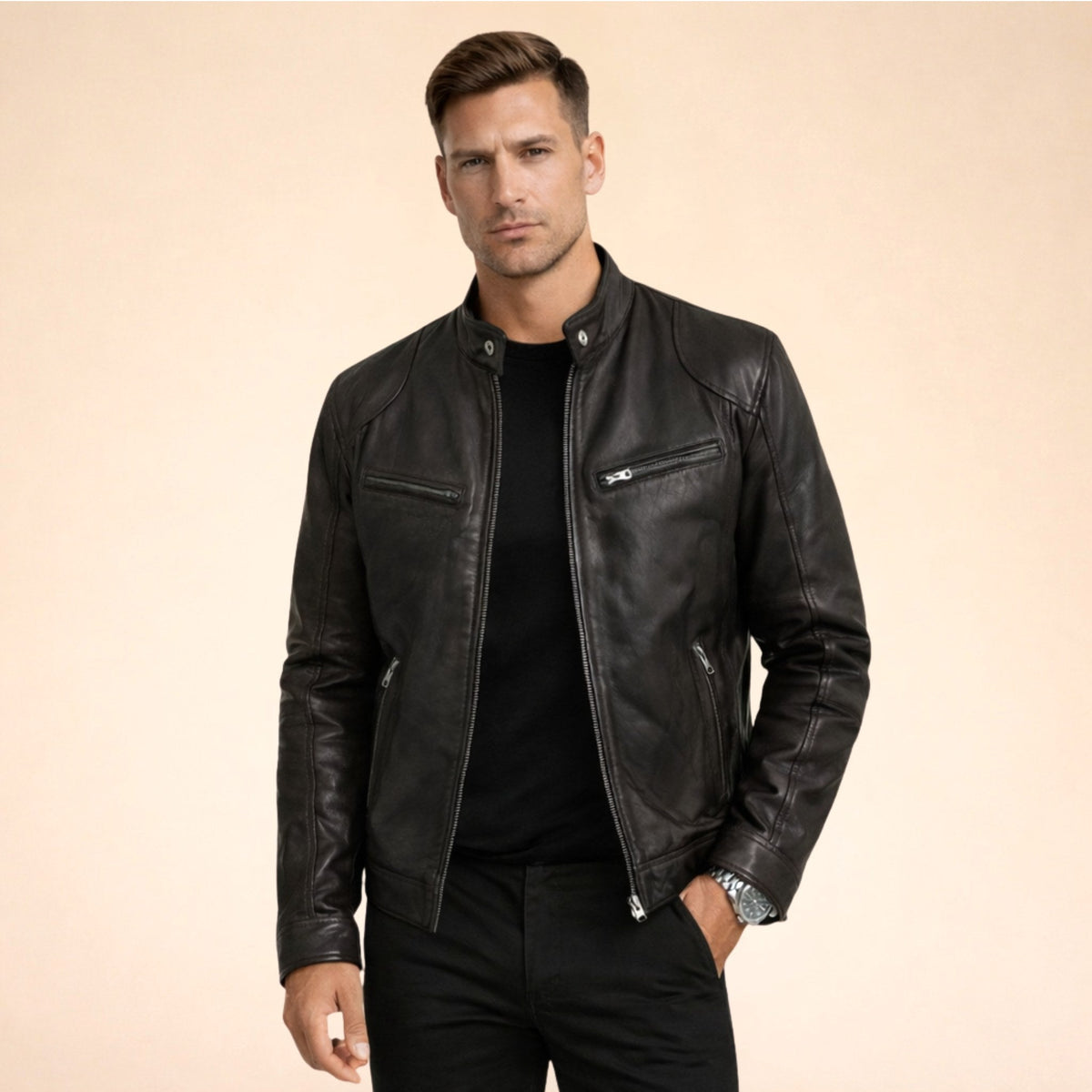 Henrik | Men's Jacket with Modern Design, Elegant Jacket for Every Occasion | Everlasting Boutique | Black