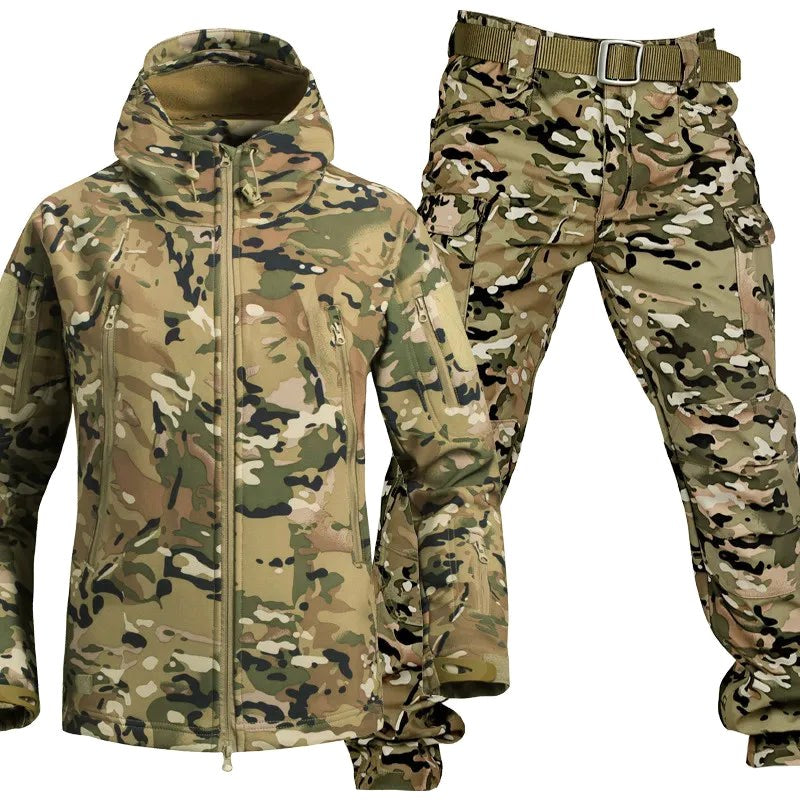 Henry | Men's Softshell Hooded Jacket and Tactical Trousers, Two-Piece Outdoor Set | Everlasting Boutique