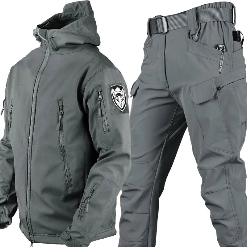 Henry | Men's Softshell Hooded Jacket and Tactical Trousers, Two-Piece Outdoor Set | Everlasting Boutique