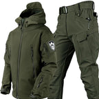 Henry | Men's Softshell Hooded Jacket and Tactical Trousers, Two-Piece Outdoor Set | Everlasting Boutique