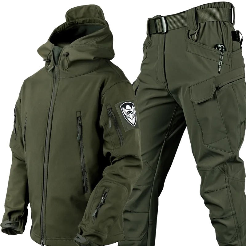 Henry | Men's Softshell Hooded Jacket and Tactical Trousers, Two-Piece Outdoor Set | Everlasting Boutique