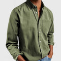 Henry | Men's Tailored Cotton Shirt, Smart Everyday Shirt | Everlasting Boutique | Green