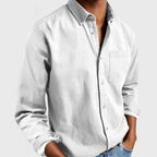 Henry | Men's Tailored Cotton Shirt, Smart Everyday Shirt | Everlasting Boutique | White
