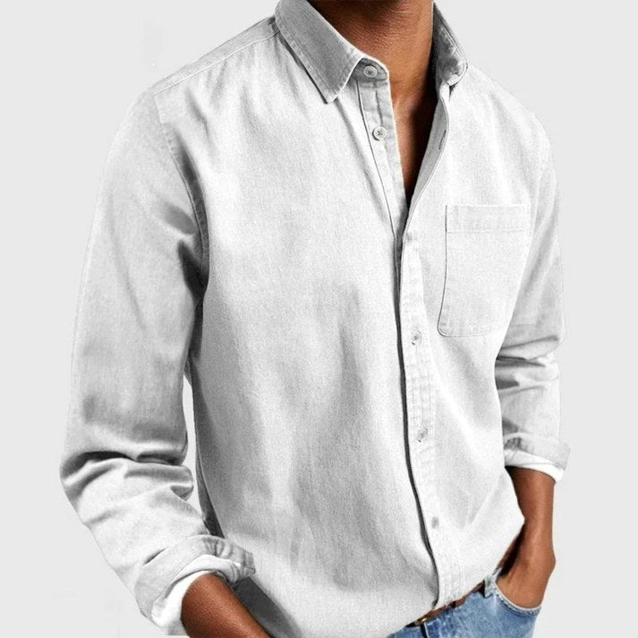 Henry | Men's Tailored Cotton Shirt, Smart Everyday Shirt | Everlasting Boutique | White