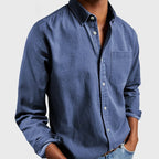 Henry | Men's Tailored Cotton Shirt, Smart Everyday Shirt | Everlasting Boutique | Blue