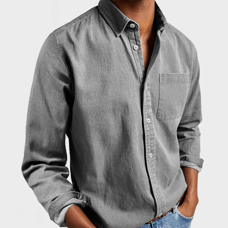 Henry | Men's Tailored Cotton Shirt, Smart Everyday Shirt | Everlasting Boutique | Grey