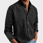Henry | Men's Tailored Cotton Shirt, Smart Everyday Shirt | Everlasting Boutique | Black