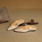 Holly | Women's Leather Mary Jane Mules, Pointed Toe Comfort Shoes | Everlasting Boutique