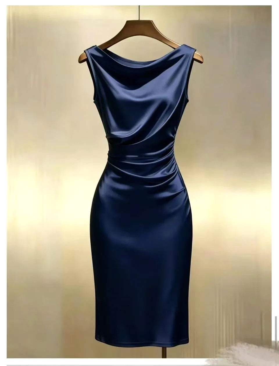 Ingrid | Women's Sleeveless Satin Midi Dress, Elegant Midi Dress | Everlasting Boutique