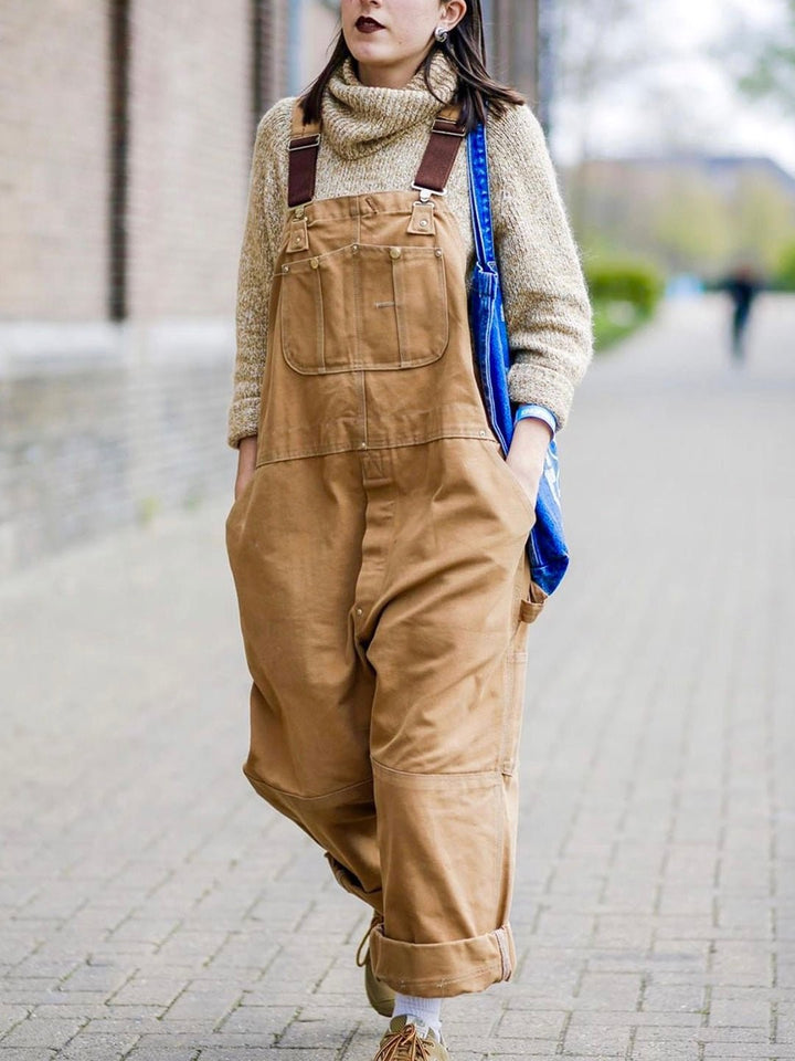 Iris | Women's Cotton Adjustable Dungarees, Functional Work Dungarees | Everlasting Boutique