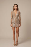 Isla | Women's Sequin Mini Dress, V-Neck Evening Dress | Everlasting Boutique