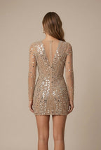 Isla | Women's Sequin Mini Dress, V-Neck Evening Dress | Everlasting Boutique
