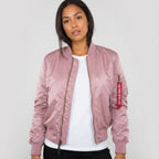 Isla | Women's Utility Bomber Jacket, Satin-Finish Autumn Jacket | Everlasting Boutique