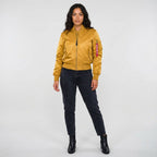 Isla | Women's Utility Bomber Jacket, Satin-Finish Autumn Jacket | Everlasting Boutique