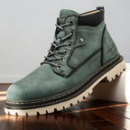 Jack | Men's Leather Work Boots, Lace-Up Anti-Slip Boots | Everlasting Boutique | Black