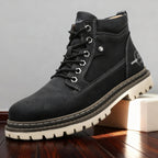 Jack | Men's Leather Work Boots, Lace-Up Anti-Slip Boots | Everlasting Boutique | Moss Green