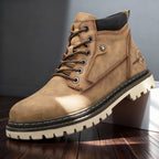 Jack | Men's Leather Work Boots, Lace-Up Anti-Slip Boots | Everlasting Boutique | Khaki