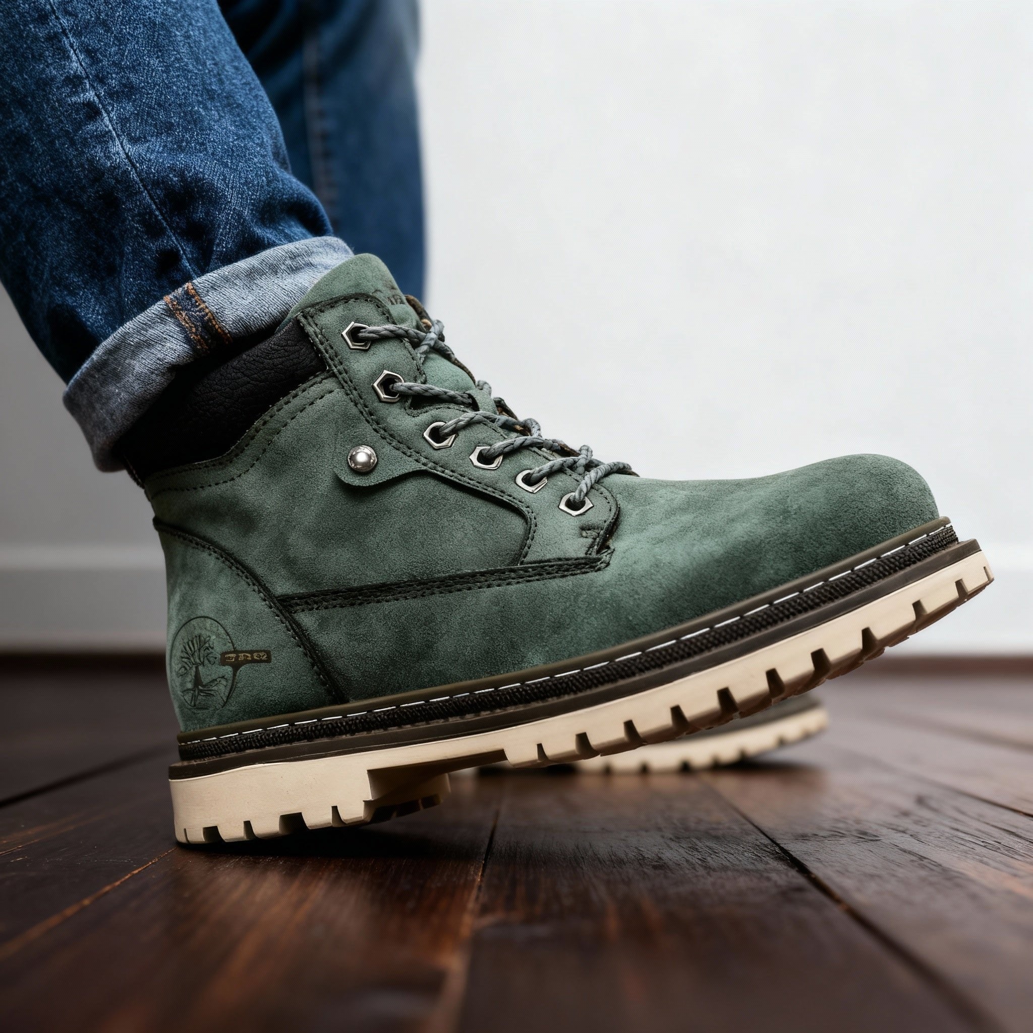 Jack | Men's Leather Work Boots, Lace-Up Anti-Slip Boots | Everlasting Boutique