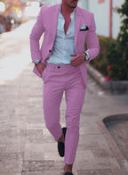 Jacob | Men's Slim-Fit Two-Piece Linen Suit – Elegant Suit | Everlasting Boutique