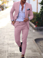 Jacob | Men's Slim-Fit Two-Piece Linen Suit – Elegant Suit | Everlasting Boutique