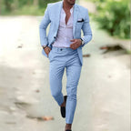 Jacob | Men's Slim-Fit Two-Piece Linen Suit – Elegant Suit | Everlasting Boutique