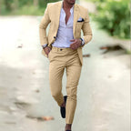Jacob | Men's Slim-Fit Two-Piece Linen Suit – Elegant Suit | Everlasting Boutique