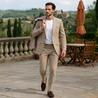 Jacob | Men's Slim-Fit Two-Piece Linen Suit – Elegant Suit | Everlasting Boutique