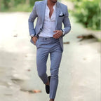 Jacob | Men's Slim-Fit Two-Piece Linen Suit – Elegant Suit | Everlasting Boutique
