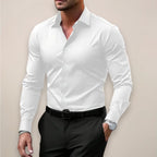 James | Men's Long Sleeve Smart Shirt, Tailored Formal Shirt | Everlasting Boutique | White