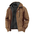 Jamie | Men's Hooded Full Zip Jacket, Lined Casual Jacket | Everlasting Boutique | Brown