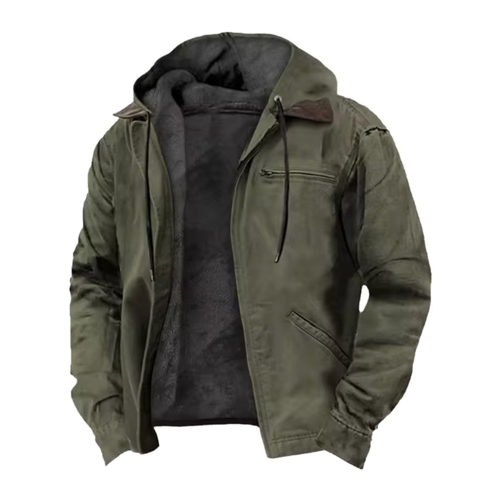 Jamie | Men's Hooded Full Zip Jacket, Lined Casual Jacket | Everlasting Boutique | Navy Blue