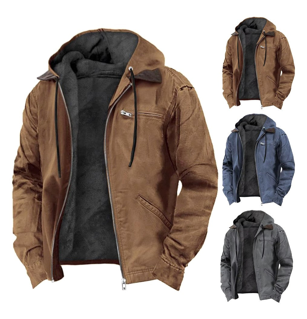 Jamie | Men's Hooded Full Zip Jacket, Lined Casual Jacket | Everlasting Boutique