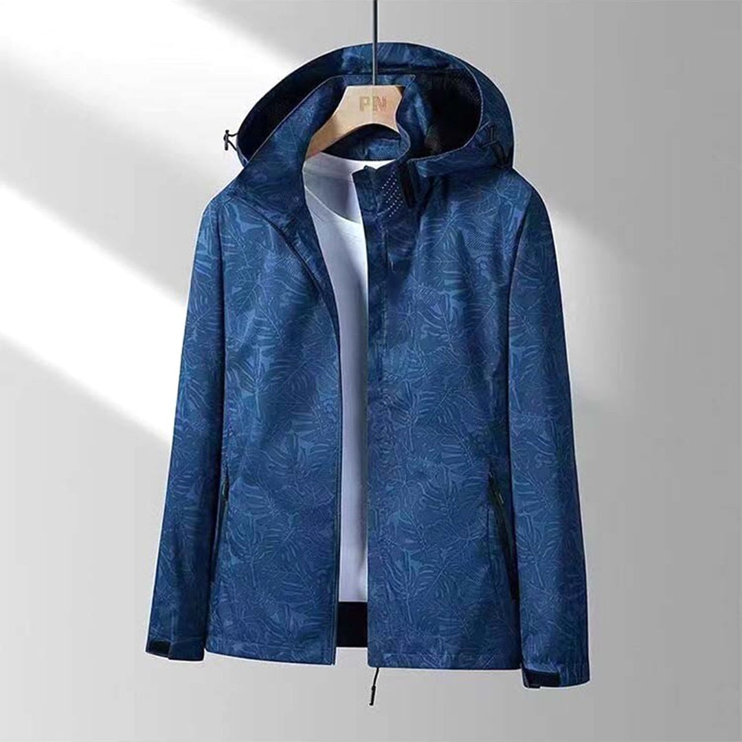 Janet | Women's Lightweight Waterproof Hooded Jacket, Practical Outdoor Jacket | Everlasting Boutique | Navy Blue