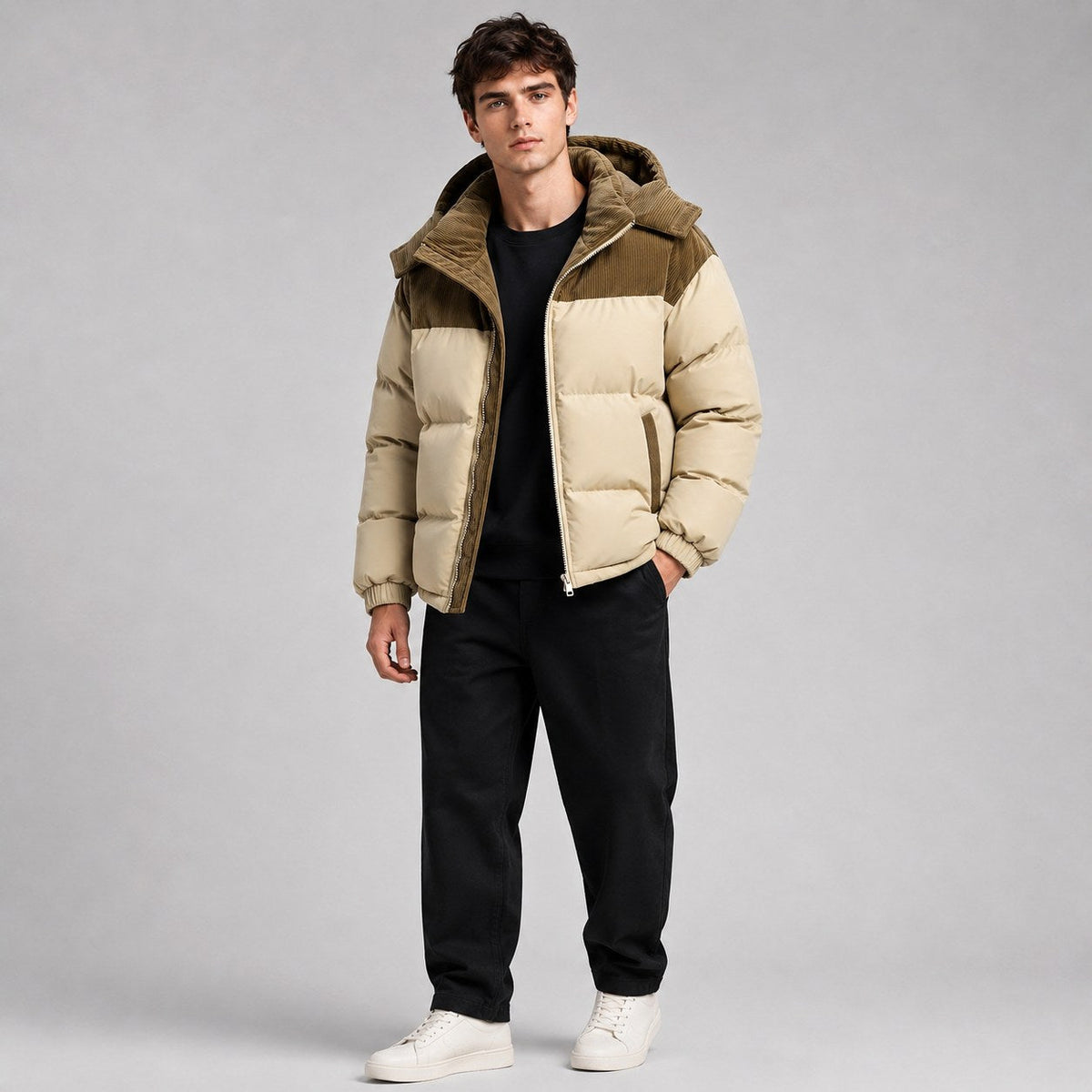 Jared | Men's Oversized Padded Puffer Jacket, Hooded Winter Coat | Everlasting Boutique